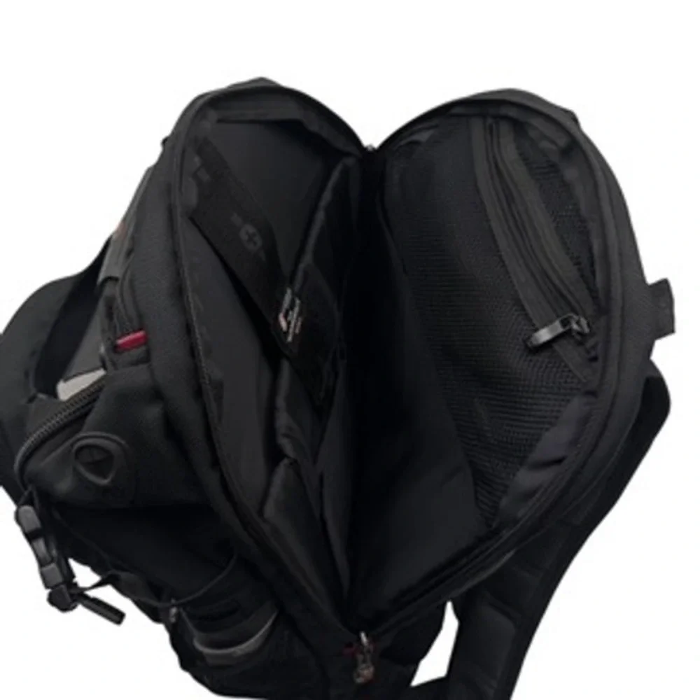 SwissGear by Wegner Synergy Backpack Laptop‎ Black Gray Ballistic Travel Bag